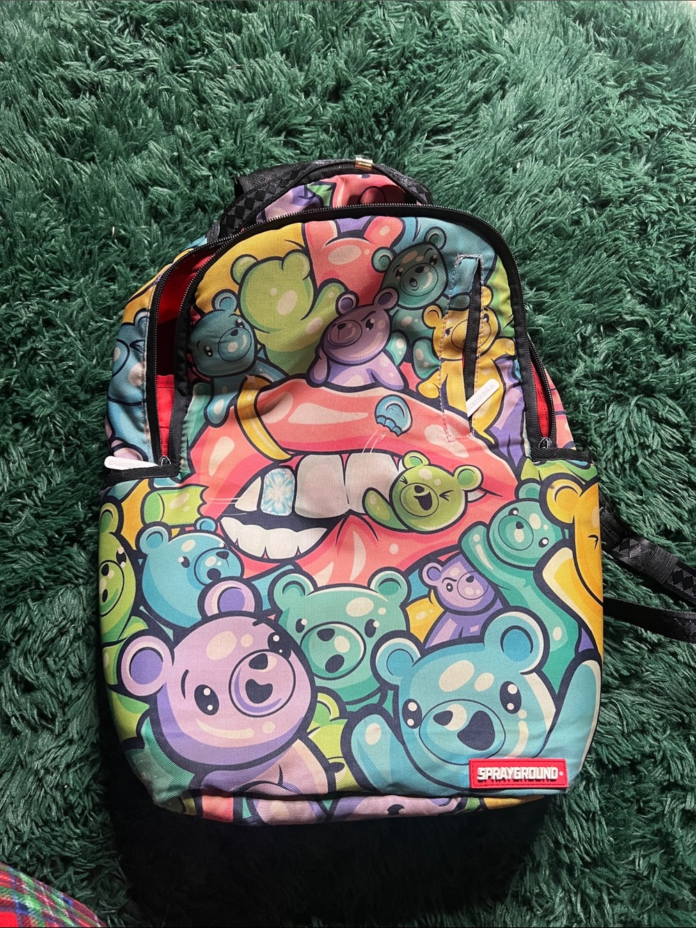 Sprayground Multicolor Teddy Bear Kiss Graphic Backpack